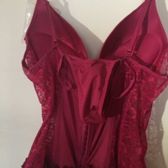 Red Lingerie NWT Set corset back 3X - Picture 3 of 3